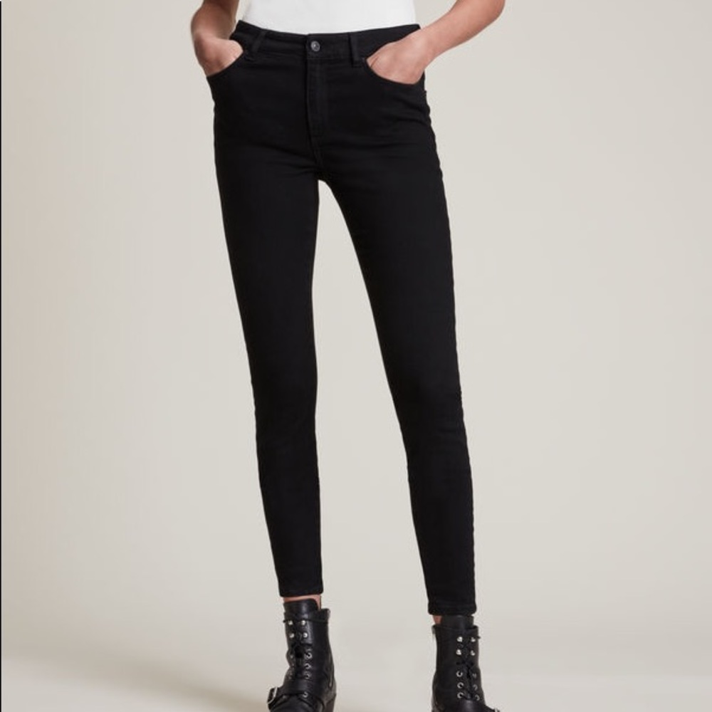 All saints miller mid rise skinny jeans